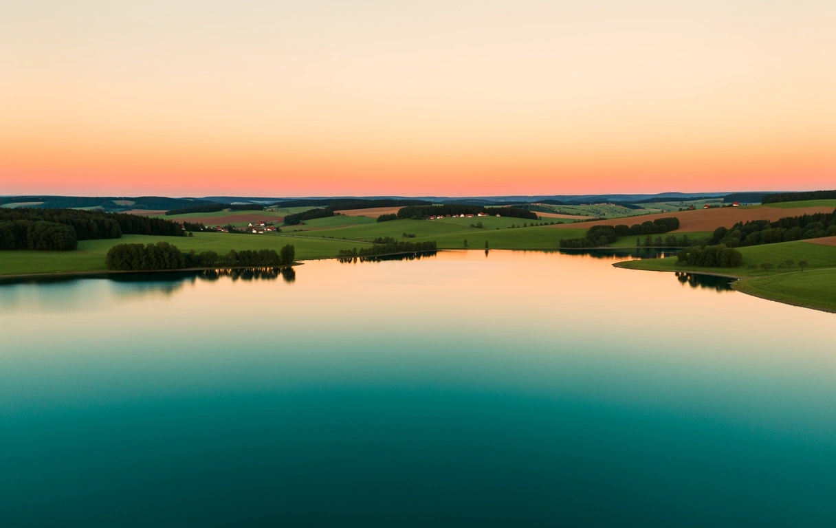 Klidná večerní krajina